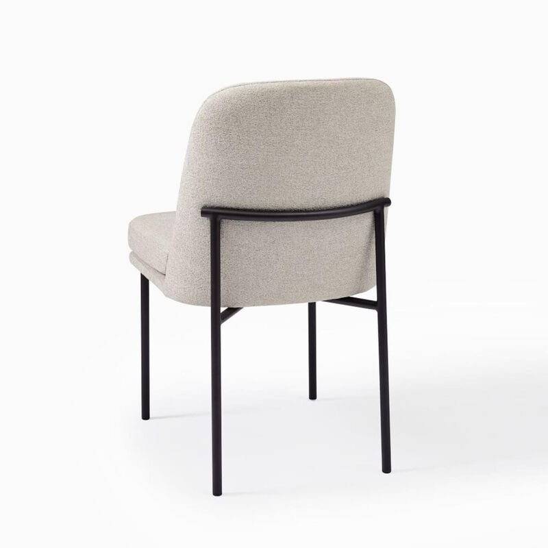 West Elm Jack Modern Metal Frame Chair Antique Bronze Set of 2 image number 1
